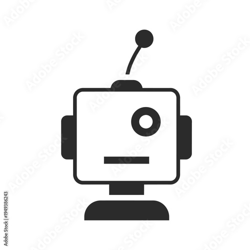 Simple robot head with antenna.