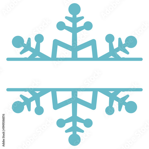 Snowflake Split Border Frame