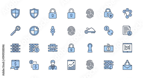 Security and financial icons