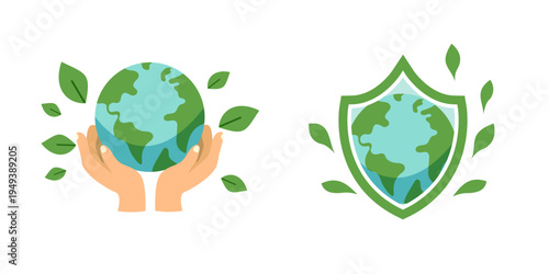 World environment day banner. Vector illustrations for graphic and web design, business presentation, marketing and print material.Earth day 