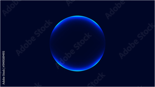 neon futuristic 3d sphere of blue purple glowing digital waves particles future technology abstracts blue background with circles