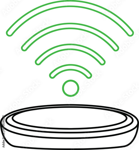 Simple wireless signal icon for technology and communication concepts
