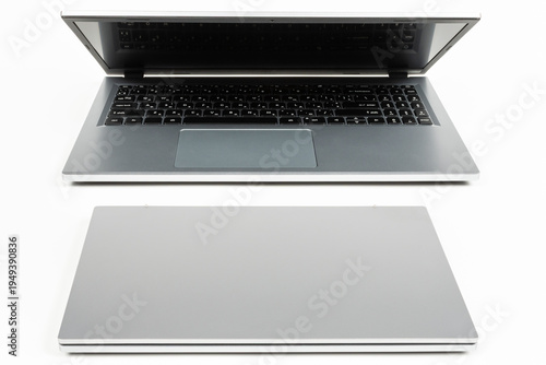 Laptop open and closed lid