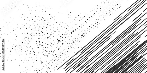 Abstract artwork featuring a dynamic interplay of lines, dots, and textures, creating a visually compelling and thought-provoking composition.