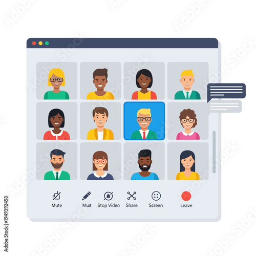 Video Conference Call with Selected Participant.