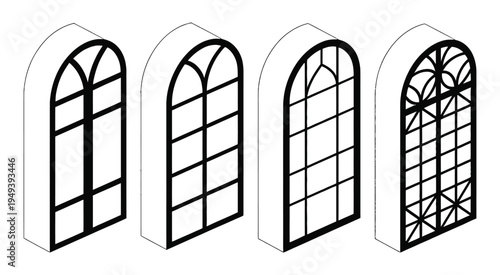 Arched Wooden Cabinet Display with Glass Shelving and Decorative Lattice Patterns, Elegant Interior Decoration Furniture for Home, Boutique or Luxury Store Showcase, Classic Wood Display Unit