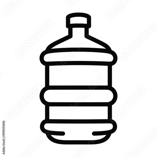 Water Cooler Bottle Icon, Vector Illustration
