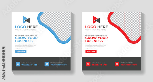 Social Media Post Flyer Template for Digital Marketing Promotion