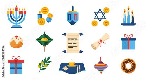 Religious holiday symbols collection