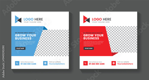 Social Media Post Flyer Template for Digital Marketing Promotion