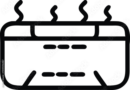 Black of toaster with toast and steam