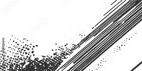 Abstract design with a unique texture. Highlighting an avant-garde aesthetic, showcasing the fusion of linear elements.