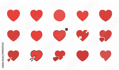 Hand Drawn Love, Care, Friendship, and Charity Vector Icons with Editable Strokes