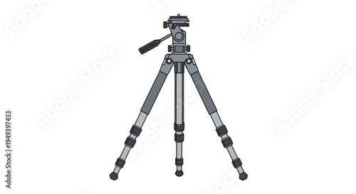 Camera Tripod with Adjustable Legs and Head.