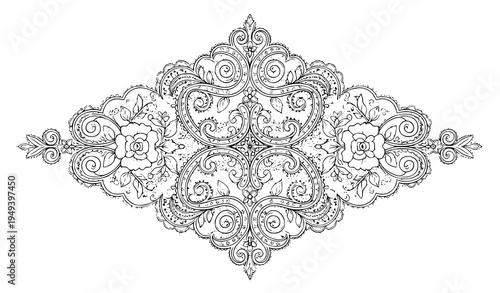Seamless Vintage Lace Pattern Vector with Floral Ornaments and Decorative Details