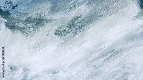 Photography Ocean Surface With Turbulent Waves And Foam Texture, Blue Water Waves Aerial Texture Natural Background