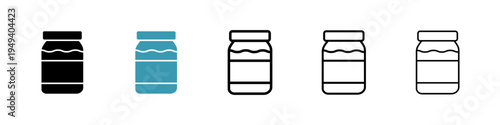 Jam icons collection in black and blue colors