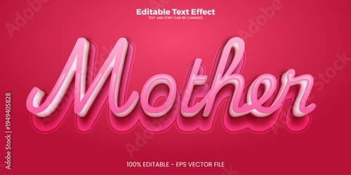Mother day editable text effect in modern trend style