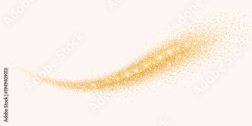 Golden makeup brush with gold jewelry patterns and blue water waves with pearls and light decorations