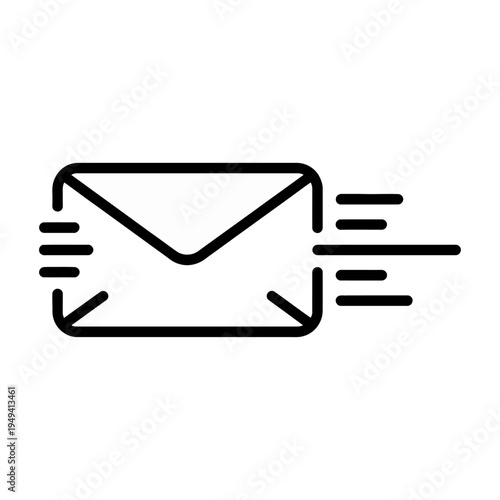 Vector of a speeding envelope icon