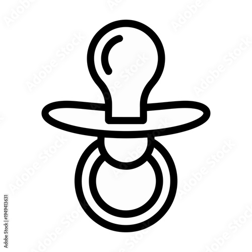 Vector of a baby pacifier for infants