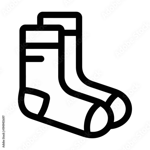 Vector of a pair of simple white socks