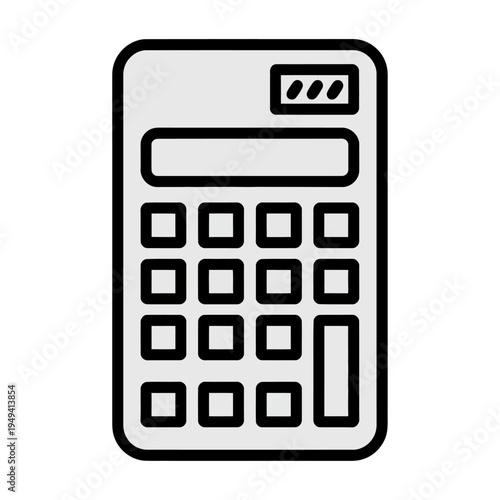 Vector of a classic digital calculator with a numeric keypad