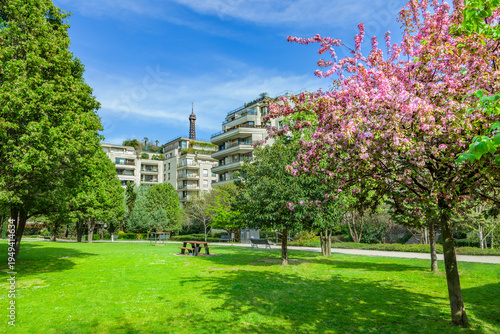 The Passy garden in Paris