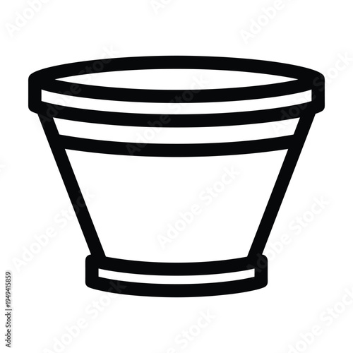 Simple black and white icon of a funnel, isolated on white background.