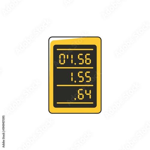 Digital Counter With Times Vector Graphic vector illustration