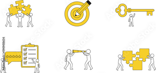 Cartoon male and female pairs illustration walking in casual and formal outfits for lifestyle and fashion design