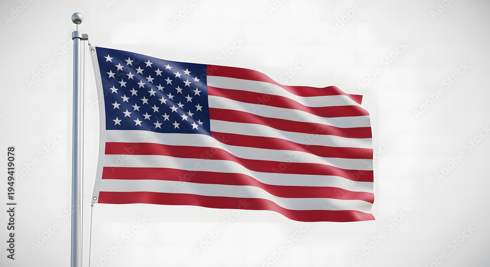 Obraz premium American flag waving in the wind
