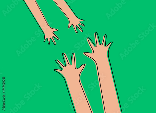 mani, aiuto, figlio, bambino, assistenza, accoglienza, supporto, stilizzate,  amici, supporto