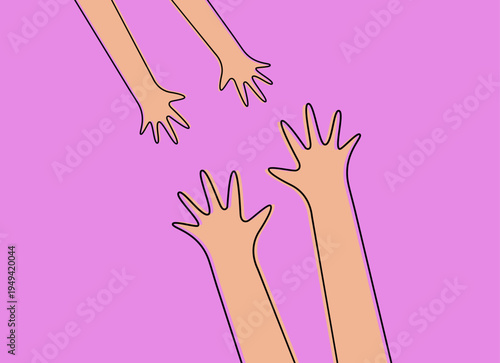 mani, aiuto, figlio, bambino, assistenza, accoglienza, supporto, stilizzate,  amici, supporto