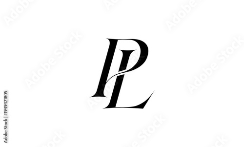 PL initial letter logo or PL monogram