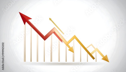 Graph showing mixed upward and downward trends