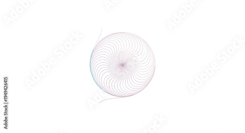 Abstract Circular Lines Pattern, Swirling Design Element