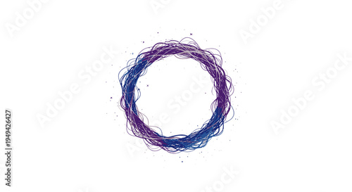 Abstract Circular Network of Interconnected Lines and Particles