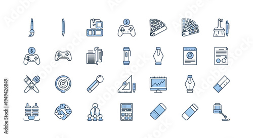 Graphic design icon set vector