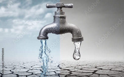 Contrast of Abundant Water and Depleted Resources