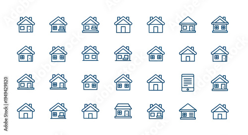 House icons vector illustration set