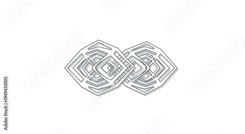 Abstract City Plan View Aerial Perspective