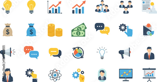 Business and Finance Icons Collection.