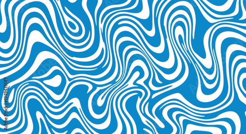 Abstract Swirling Blue Wave Pattern Background