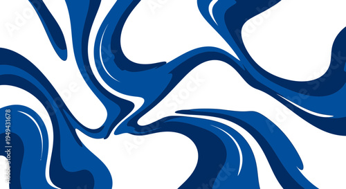 Fluid Blue Swirls Abstract Background Design