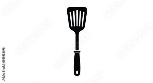 Black spatula icon on a white background simple kitchen utensil design