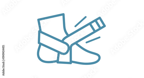 Ankle Brace Icon: Support and Stability for Foot Injuries and Rehabilitation