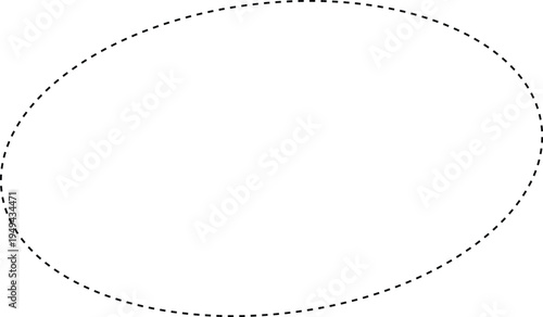 dashed oval frame outline dotted ellipse border minimal design element