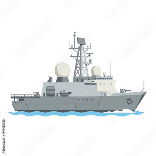 simple and minimalist warship flat vector 4