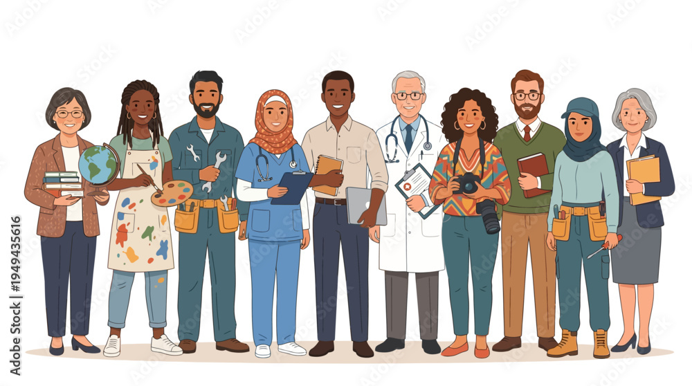 Obraz premium Diverse medical professionals standing together.